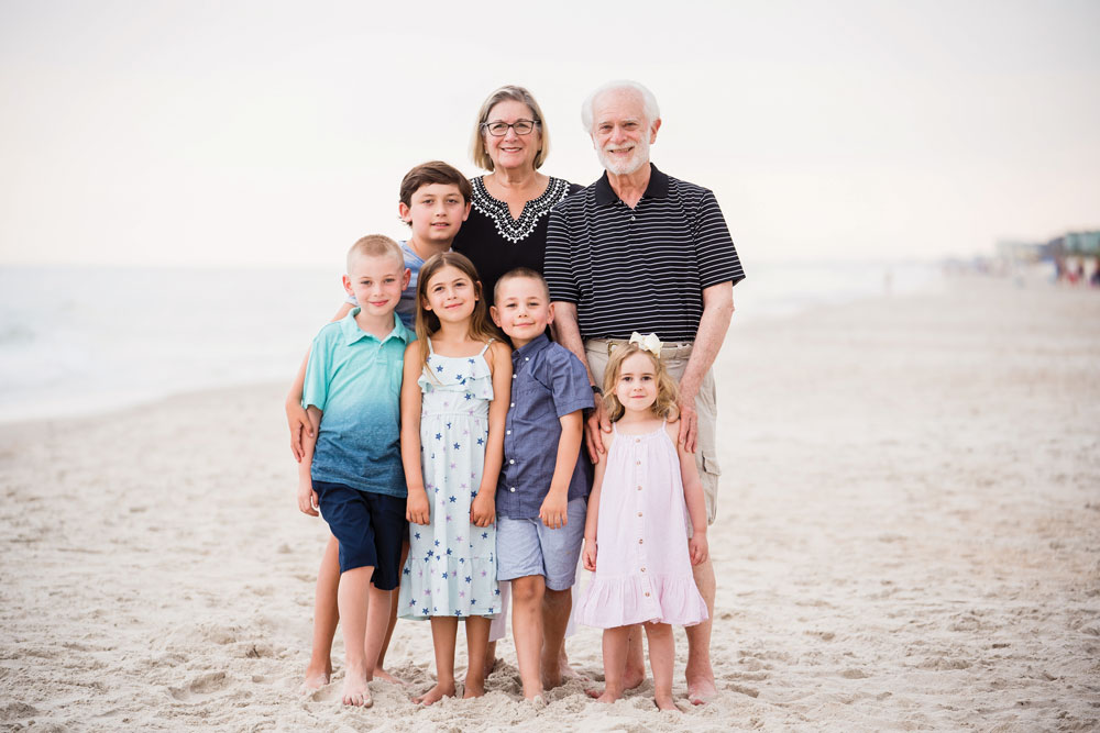 BVMI's first exective director, Norma Gindes with her husband Robertand their 5 grandchildren. Norma and Robert are members of the Samuel A. Cassell Legacy Society.